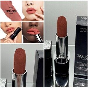 DIOR Rouge Dior Refillable Lipstick  Color: 221 Frou-Frou - a deep rosewood